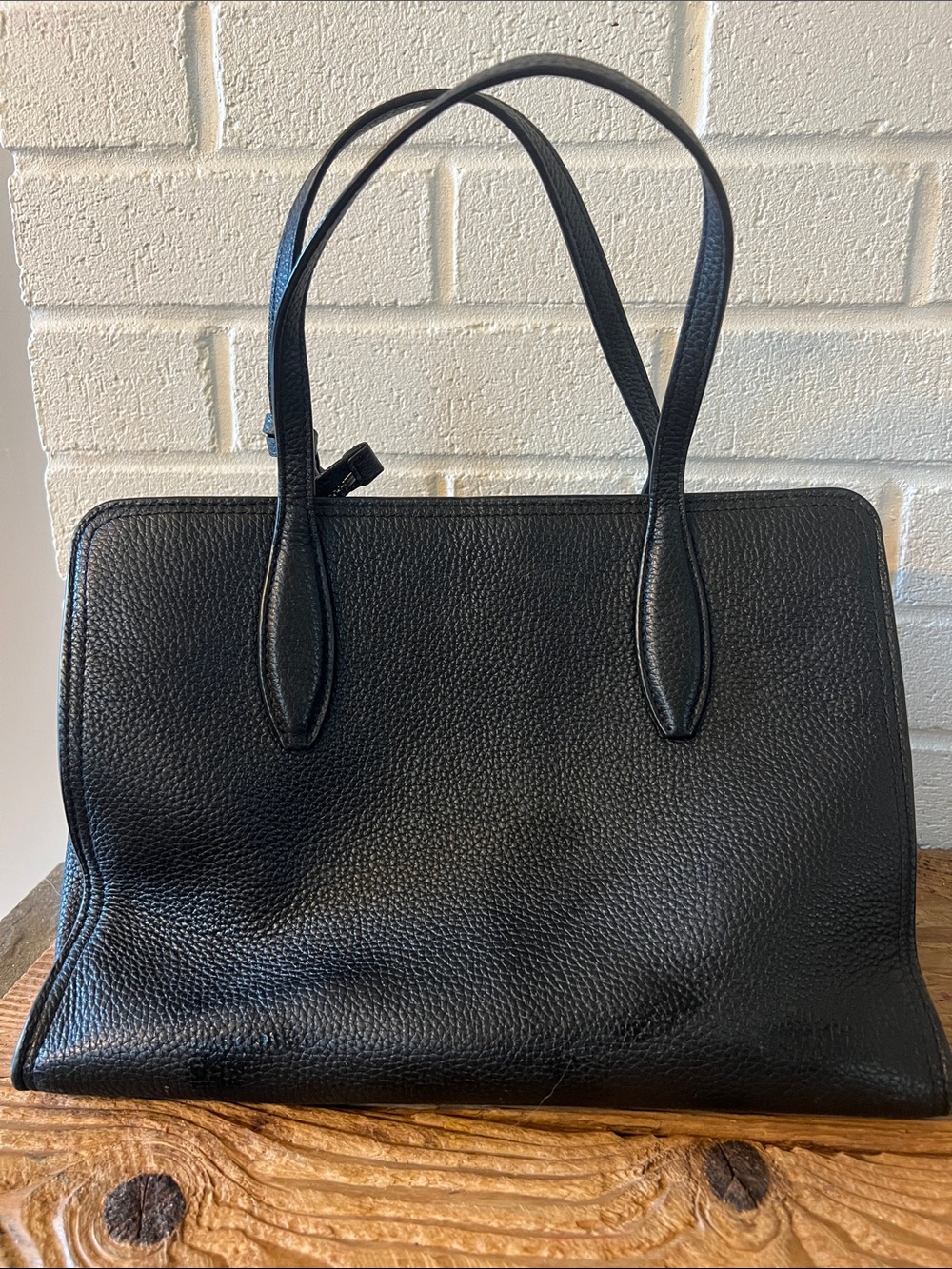 kate spade Black Pebbled Leather Tote with Tassel - Picture 5 of 12